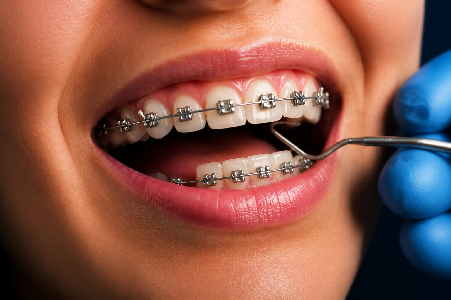 Paciente em tratamento ortodôntico na OdontoBoss