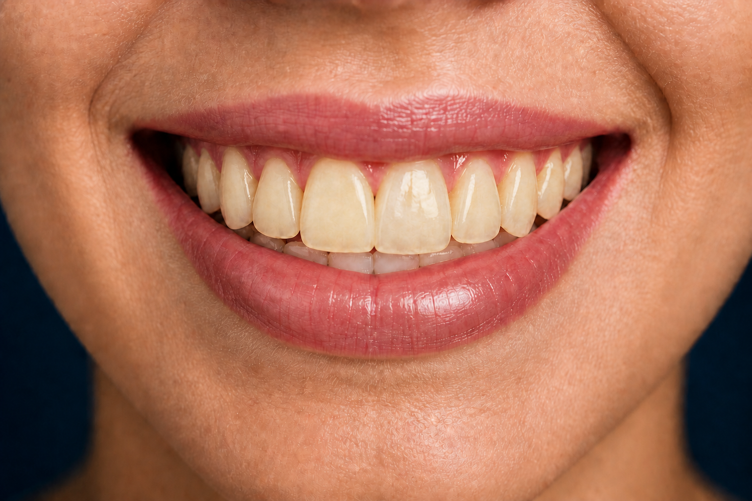 Sorriso antes do clareamento dental